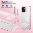 thumbnail image 3 of Compatiable with iPhone 15 Case Clear, Transparent Crystal Shockproof Phone Case, Slim Anti-Scratch Hard PC + Soft TPU Back Protective Cover Bumper Non-Slip Design For iPhone 15, Pink, 3 of 8