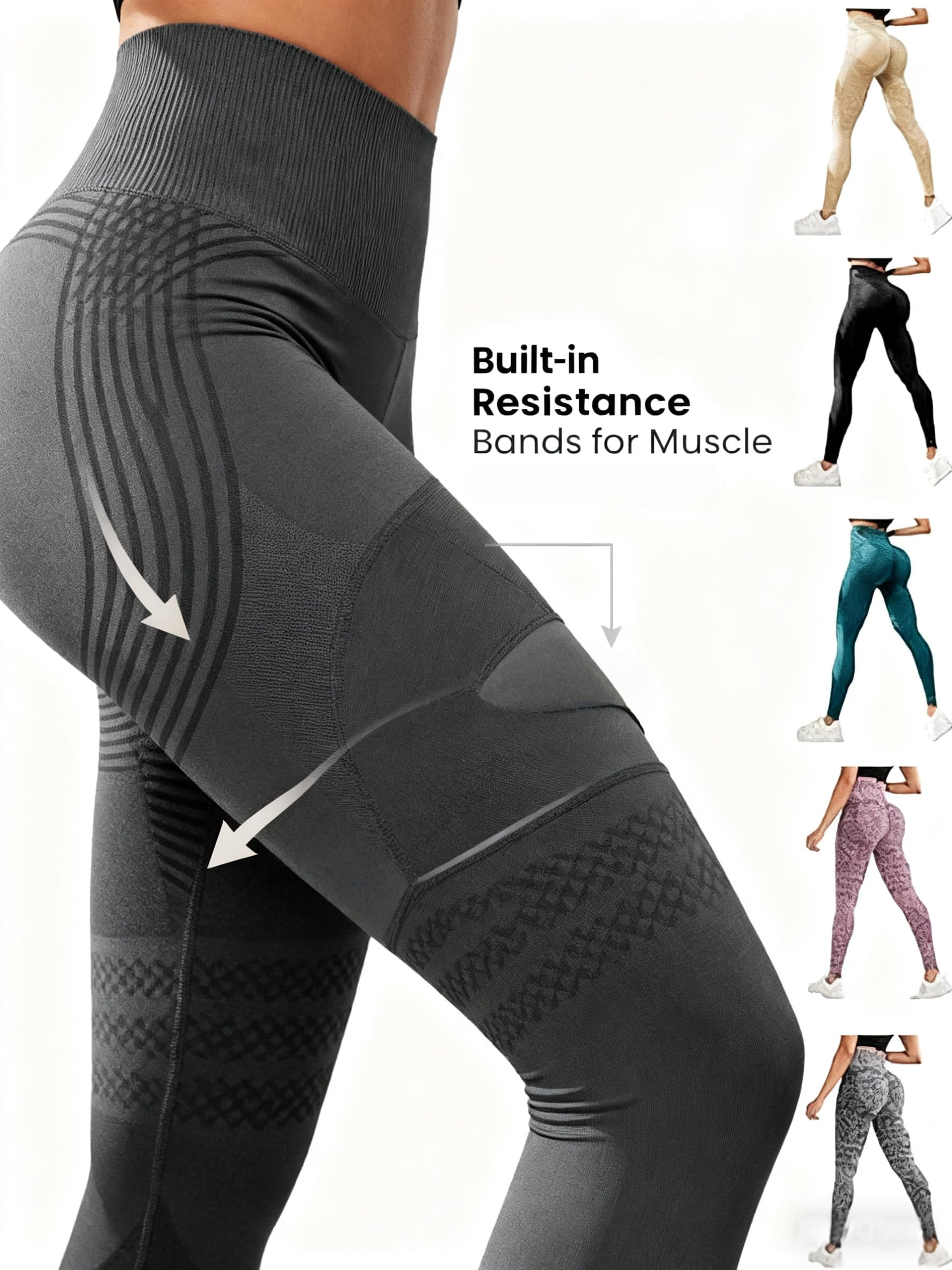 Vitaliana Leggings, 3D Cellulite Leggings for Women, High Waist Compression Leggings for Women, Yoga, Gym, Workout