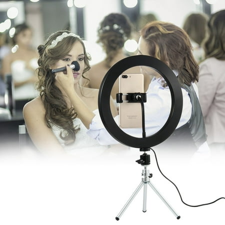 LED Ring Light with Stand, 3-Light Colors LED Ring Light Kit with Tripod Stand for Camera，Smart Phone, Makeup, YouTube, Self-Portrait (Best Lighting For Youtube)