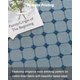 thumbnail image 4 of Mantel rectangular moderno 140x200cm mantel antiincrustante lavable cuadrado pequeño tejido de algodón y lino con pompones bordados en azul oscuro, utilizado para decorar el huerto al aire libre, 4 of 5