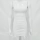 thumbnail image 1 of Women's Sexy Sleeveless A-Line Suspender Dress With Pleated Straps Solid Color Mid Waist Street Fashion Summer Polyester S M L XL, 1 of 4