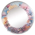 thumbnail image 2 of Designart "Medley of Vibrant Pansies I" Pansies Spiral Round Wall Mirror - Floral Oval Printed Decorative Mirror - Multiple Color Options, 2 of 5