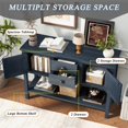 thumbnail image 5 of MEETFAV Kitchen Sideboard Storage Buffet Cabinet with 2 Drawers for Dining Room, Living Room, Navy Blue, 5 of 8