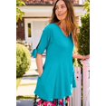 thumbnail image 2 of Woman Within Plus Size Three-Quarter Tie-Sleeve Tunic, 2 of 4