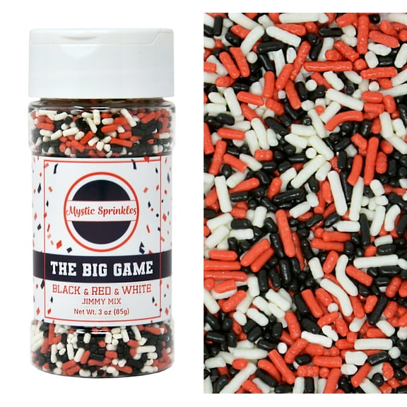 Mystic Sprinkles The Big Game: Black, Red & White Jimmy Mix 3 Ounce Bottle