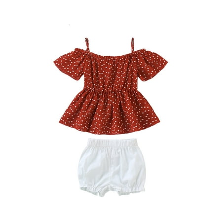 

Shakub Kids Newborn Baby Girls Summer Floral Costume Short Sleeve Tops + Shorts Outfits Set Casual Suits
