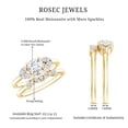 thumbnail image 5 of Rosec Jewels Certified Moissanite Wedding Ring Set of 2 - D-VS1 Quality 1 Carat Engagement Ring with Wedding Band, 18K Yellow Gold, US 7.00, 5 of 8