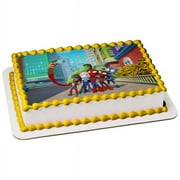 Spidey and His Amazing Friends Gwen Ghost and The Hulk Happy Birthday Edible Image Cake Topper For Half Sheet Cake By TNCT
