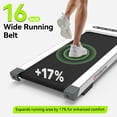 thumbnail image 5 of GOYOUTH APP Control Compact Treadmill, Quiet Comfort Running Machine with QR Code Connection & Fun Competition, Indoor Home Cardio Fitness Equipment for Daily Walking and Jogging, 300 lbs Capacity, 5 of 8