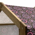 thumbnail image 4 of Floral Pet House, Hippie Style Flourishing Flowers with Abstract Colorful Circles Pattern, Outdoor & Indoor Portable Dog Kennel with Pillow and Cover, 5 Sizes, Chocolate Pink Purple, by Ambesonne, 4 of 4