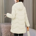 thumbnail image 7 of YOIAVAIOY Women Long Puffer Jacket Thickened Quilted Jackets Windproof Warm Down Coats with Pockets White XXXL, 7 of 7