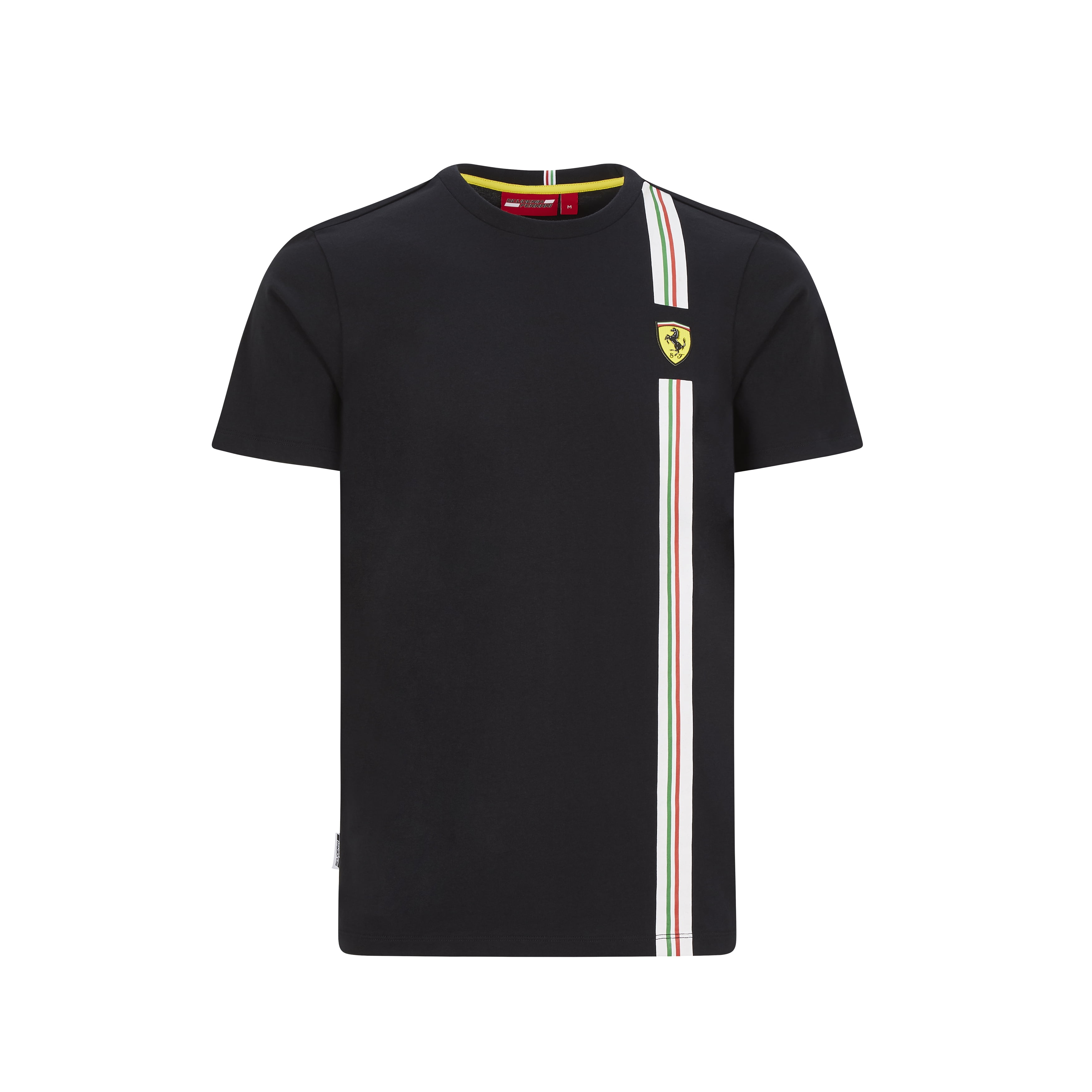 Scuderia Ferrari - Scuderia Ferrari F1 Men's Italian Flag T-Shirt Black ...