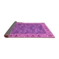 thumbnail image 2 of Ahgly Company Indoor Square Abstract Purple Modern Area Rugs, 4' Square, 2 of 4