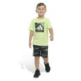 thumbnail image 3 of Boys 4-7 adidas Graphic Tee & Allover Print Camo Shorts Set Color: Black Size: 4, 3 of 4