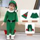 thumbnail image 4 of Disfraz de Papá Noel para niños y niñas, traje de Cosplay de elfo verde, carnaval, fiesta, Festival, Navidad, Año Nuevo, conjunto de ropa elegante, 4 of 7