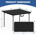 thumbnail image 2 of HaiCube 36-Inch Folding Table, Heavy Duty HDPE Portable Card Table, 300lb Capacity, No Assembly, Waterproof for Camping, Picnic, Party, Black, 2 of 8