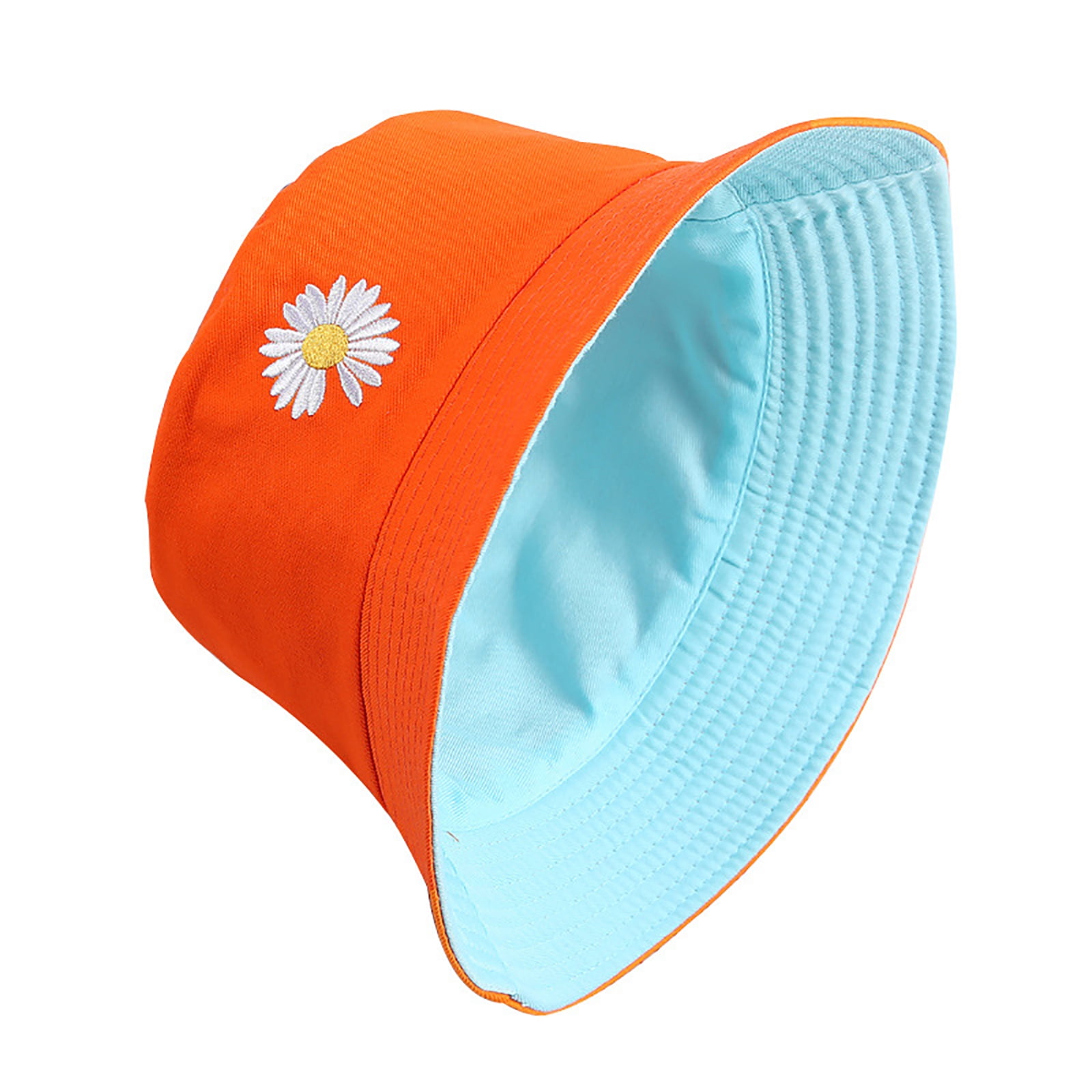 Doublesided Wearable Bucket Hat Cotton Sun Hat Short Brim Hat for