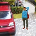 thumbnail image 1 of Miniatura 1:64 Baoblaze Personaje de Película Diorama Deportes Fitness Mujer Hombre, 1 of 8