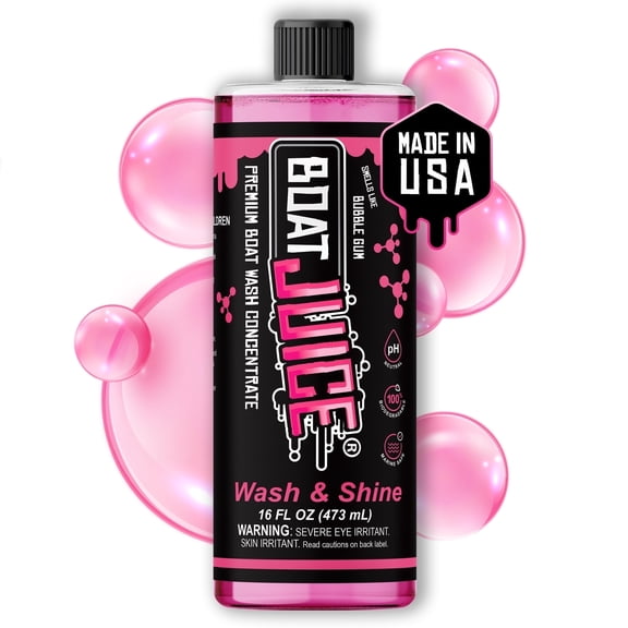 Boat Juice Boat Wash & Shine - Boat Soap Concentrate - Bubble Gum Scent, 16oz