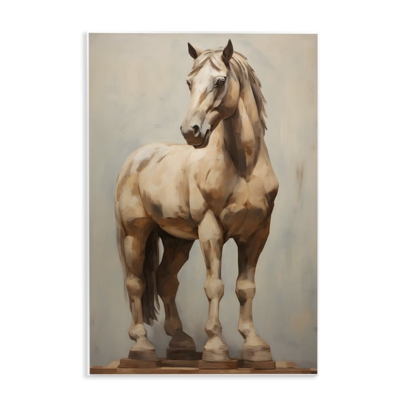 Stupell Industries Magnificent Mare Standing Animals & Insects Painting Unframed Art Print Wall Art, 10 x 15