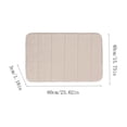 thumbnail image 3 of Memory Foam Bath Mat, Ultra Soft Absorbent White Non-Slip Quick Drying Machine Washable, 1 Piece For Bathroom Shower Floor, 3 of 6