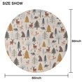 thumbnail image 6 of Beige Christmas Forest Animal Pattern Round Tablecloth 60"x60",Wrinkle Wipeable Table Cloth for Kitchen Dining Room Picnic Patio Party, 6 of 6
