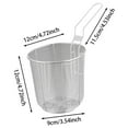 thumbnail image 3 of Round Wire Fry Basket Easy Storage Deep Fry Basket French Fries Basket Multipurpose Portable Food Fried Basket for Dumplings Pasta Cooking, 12cm, 3 of 7