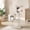 Beige, variant on 36" Multi-Level Tree Tower with Posts, Toys & Condo - Space-Saving Design for Indoor Kittens, Compact Floor Footprint & Vertical Space for Multi- Homes-Navy Blue