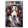 thumbnail image 3 of Collie Dog Headphone Art Print Canvas, Wall art Painting Decor, Dog Canvas Art Home Decor Artwork For Bedroom Living Room Bathroom Décor, 3 of 4