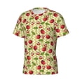 thumbnail image 3 of Rocae Cherries and Ladybirds for Men's Moisture-Wicking Crew Tee - T-Shirt for Sports, Outdoor Activities, and Casual WearXX-Large, 3 of 9
