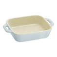 thumbnail image 2 of STAUB Ceramique Rectangular Baking Dish Set Macaron Light Blue 3 Piece, 2 of 6