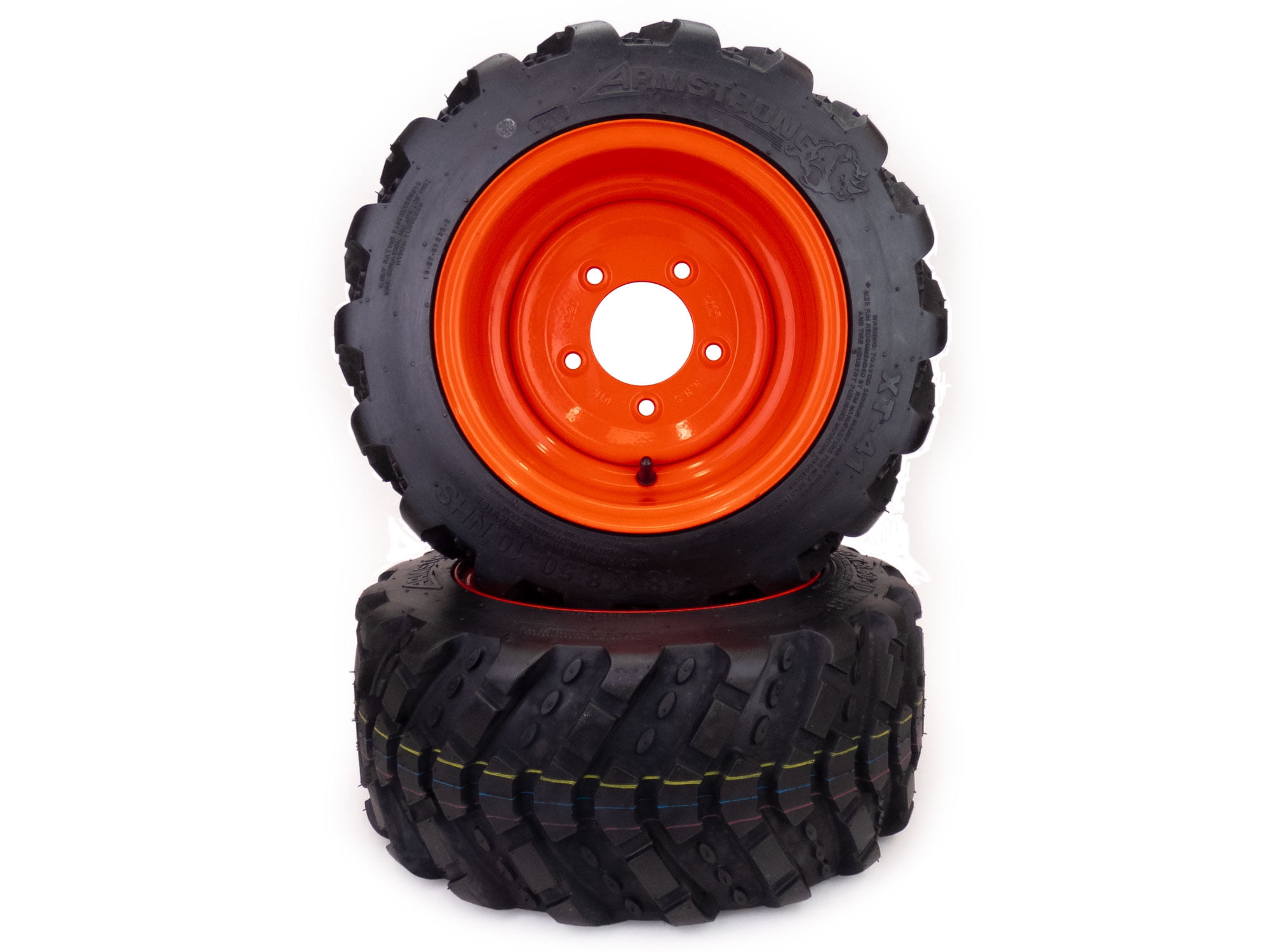 (2) Heavy Duty Aggressive Tire Assemblies 18x8.5010 Fits Kioti CS2210