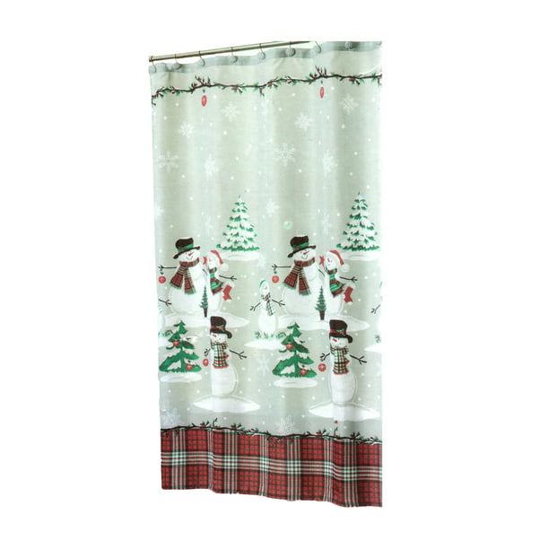 Shower Curtain With Matching, Avanti Snowman Shower Curtain