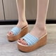 thumbnail image 4 of Amzcrzy Zapatos de mujer,Zapatos de mujer,Zapatillas de mujer, Sandalias de playa con suela gruesa y tacón alto para mujer, de una sola línea Sandalias Mujer Zapatillas De Casa, 4 of 5