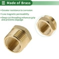 thumbnail image 3 of Unique Bargains Brass Pipe Fitting 3/8"Female x 1/2"Male Reducer Hex Bushing 43/64" 2 Pcs, 3 of 7