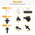 thumbnail image 2 of 101-Piece Engine Cover Push Retainer Clips Set for Lexus & Toyota, Compatible with Models Including Avalon & Camry, Replaces 90467-07201, 90189-06193, 90159-60477, Includes Fastener Removal Tool, 2 of 9