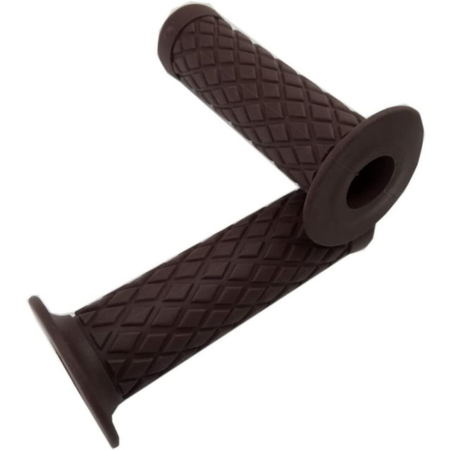 TSWNE 7/8" Motorcycle Soft Rubber Hand Grip Motocross Refit Handlebar Grips (Coffee)