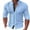 Blue, variant on FBMDBB Mens T Shirts Short Sleeve Men's Shirt Button Up Casual Shirt Beach Black White Long Sleeve Standing Collar Spring & Summer Casual Daily Clothing