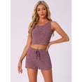 thumbnail image 2 of DARING DIVA Ribbed Knit Loungewear Sleepwear 2 Piece Tank Top S Red, 2 of 6