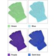 thumbnail image 2 of 4 pares de guantes sin dedos, mitones de medio dedo de invierno de color sólido de punto para escribir, 2 of 4