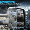 thumbnail image 2 of FEMPRXZ 2pcs Left & Right Side Textured Power Heated Operate Manual Folding and Telescoping Exterior Door Rear View Mirror W/ Heated Turn Signal Defrost Towing Mirrors Extended for Toyota, 2 of 10