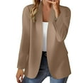 thumbnail image 2 of Women's Chunky Knit Cardigan Open Front Long Sleeve Coat Soft Fall Layering Piece Trendy Loose Fit Office Wear, 2 of 6