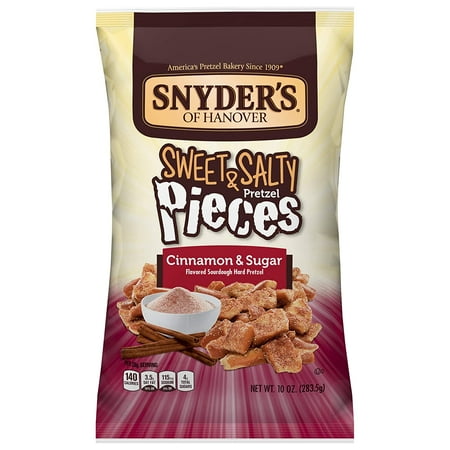 Snyders Sweet and Salty Pretzel Pieces 10oz Bag (Pack of 3) Select Flavor Below (Cinnamon Sugar)