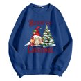 thumbnail image 1 of EHQJNJ Chandail en Molleton Violet pour Femmes Mode Imprimé de Noël Col Rond Chandail en Molleton Tendance à Manches Longues pour Style Vacances Pull pour Femmes Chandail en Molleton Mignon Tendance pour Adolescentes, 1 of 2