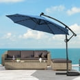 thumbnail image 6 of Costway 90" Blue Cantilever Patio Umbrella, Water-Resistant, 6 of 12