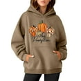 thumbnail image 1 of WEAIXIMIUNG Sweat à Capuche pour Femmes, Graphique, Imprimé Citrouille, Manches Longues, Décontracté, avec Poche, 1 of 3