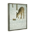 thumbnail image 3 of Stupell Industries Deer & Squirrel Snow Scene Animals & Insects Photography Gray Floater Framed Art Print Wall Art, 3 of 6