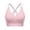 Pink, variant on Womens Sports Bra Backless Racerback Adjustable Strappy Seamless Wireless Workout Bra Yoga Running Gym Comfortable Support Athletic Top
