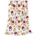 thumbnail image 2 of Sikiie Tulips Flowers Ultra-Soft Micro flannel Blanket Luxury All Seasons Warm Blanket for Bedding Sofa and Travel (4 sizes)-40"x30", 2 of 7