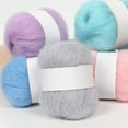 thumbnail image 3 of Nvzi - grey Scarf Yarn, 1 roll Premium Yarn Made of 30% Mohair & 70% Wool, Soft Warm Yarn Ideal for Crocheting Knitting, Perfect for DIY Scarves Hats Gloves, 3 of 4